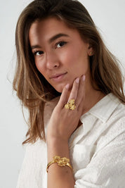 Bohemian Bloemen Ring Goud