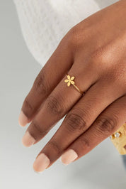 Basic Ring Bloem Goud