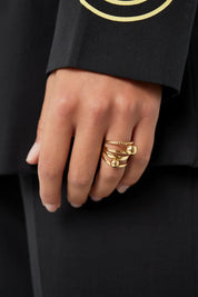 Layered Rings Ring Goud