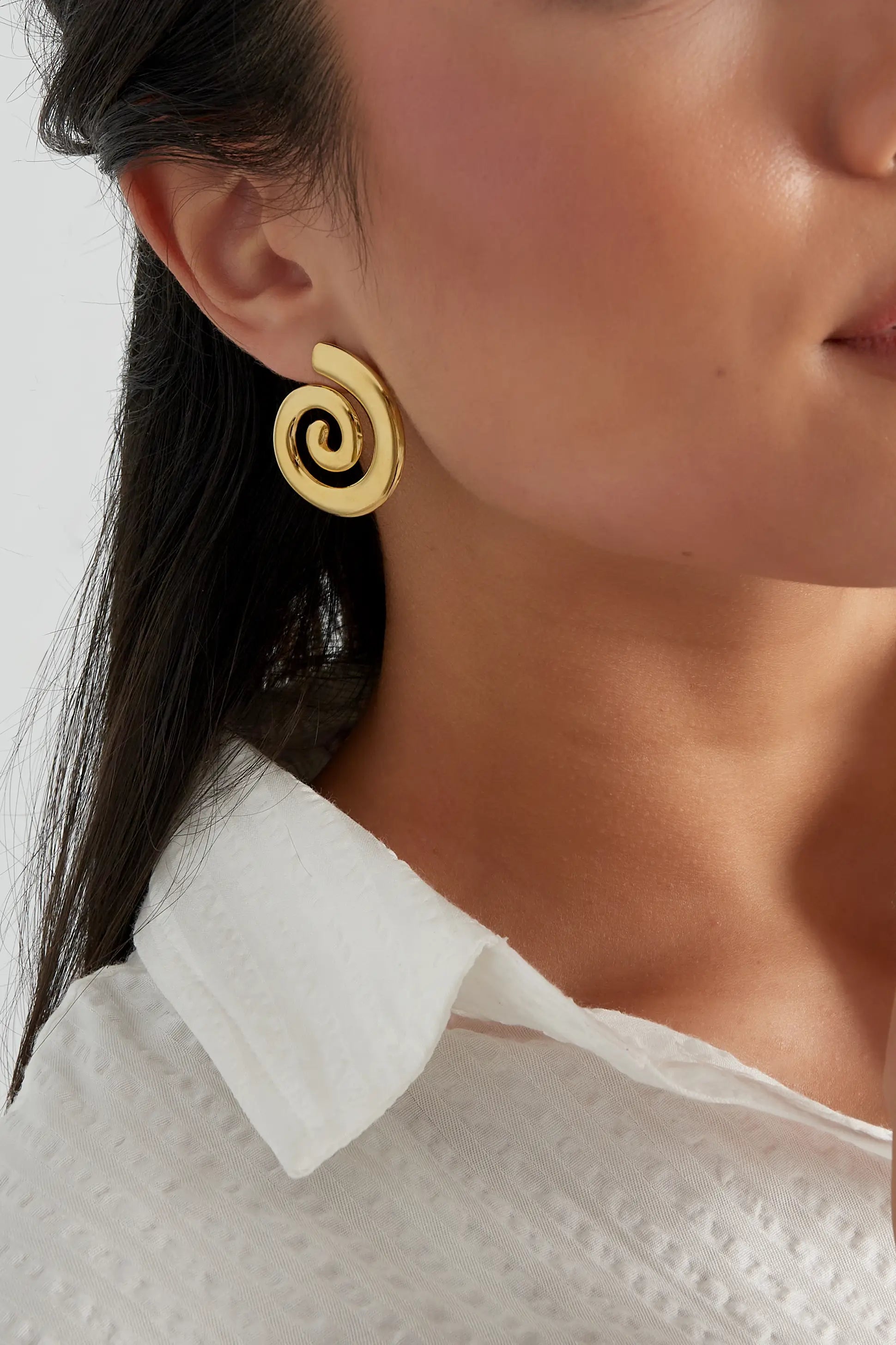 Oorbellen Swirly Wave Goud