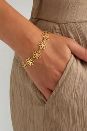 Flower Party Armband Goud