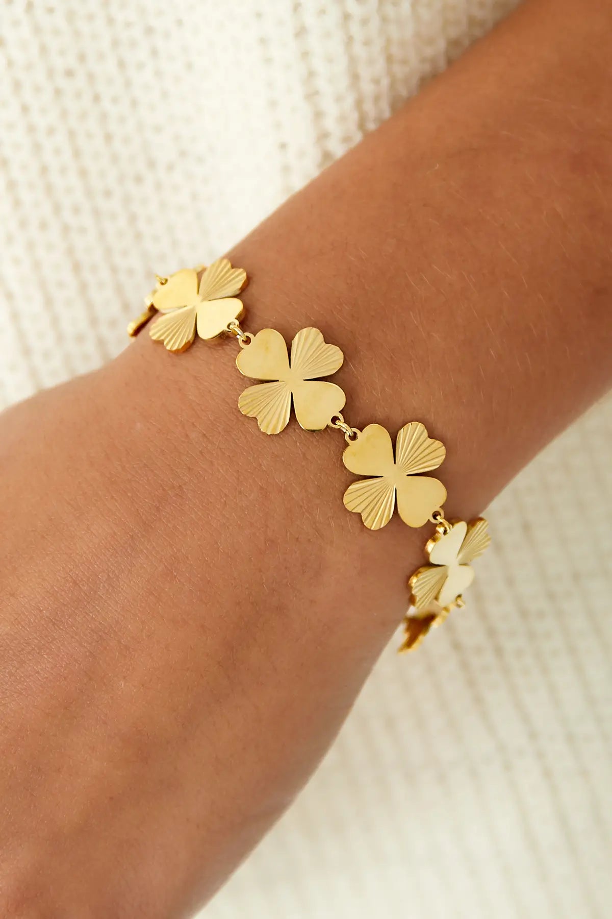 Bold Blooms Armband Goud