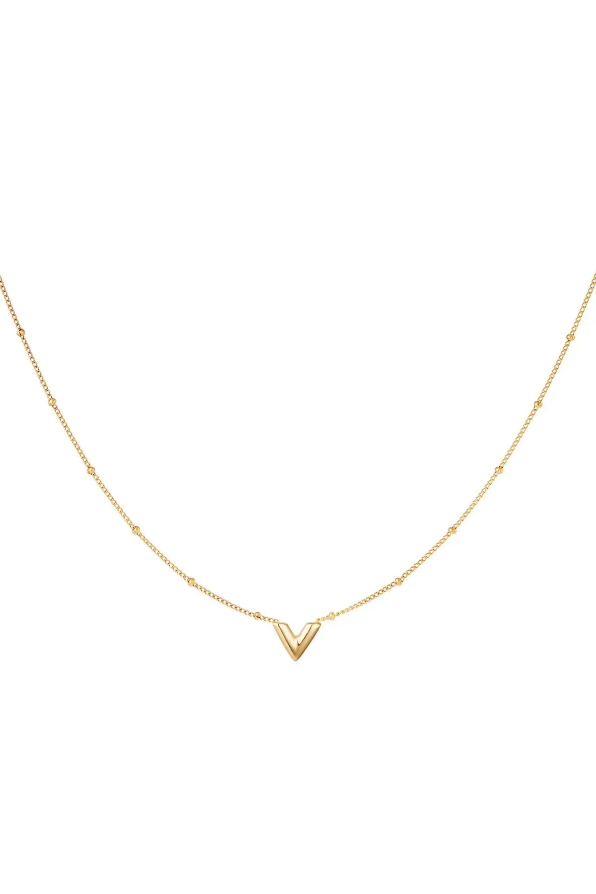 Ketting Letter V 2.0 Goud