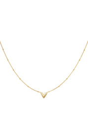 Ketting Letter V 2.0 Goud