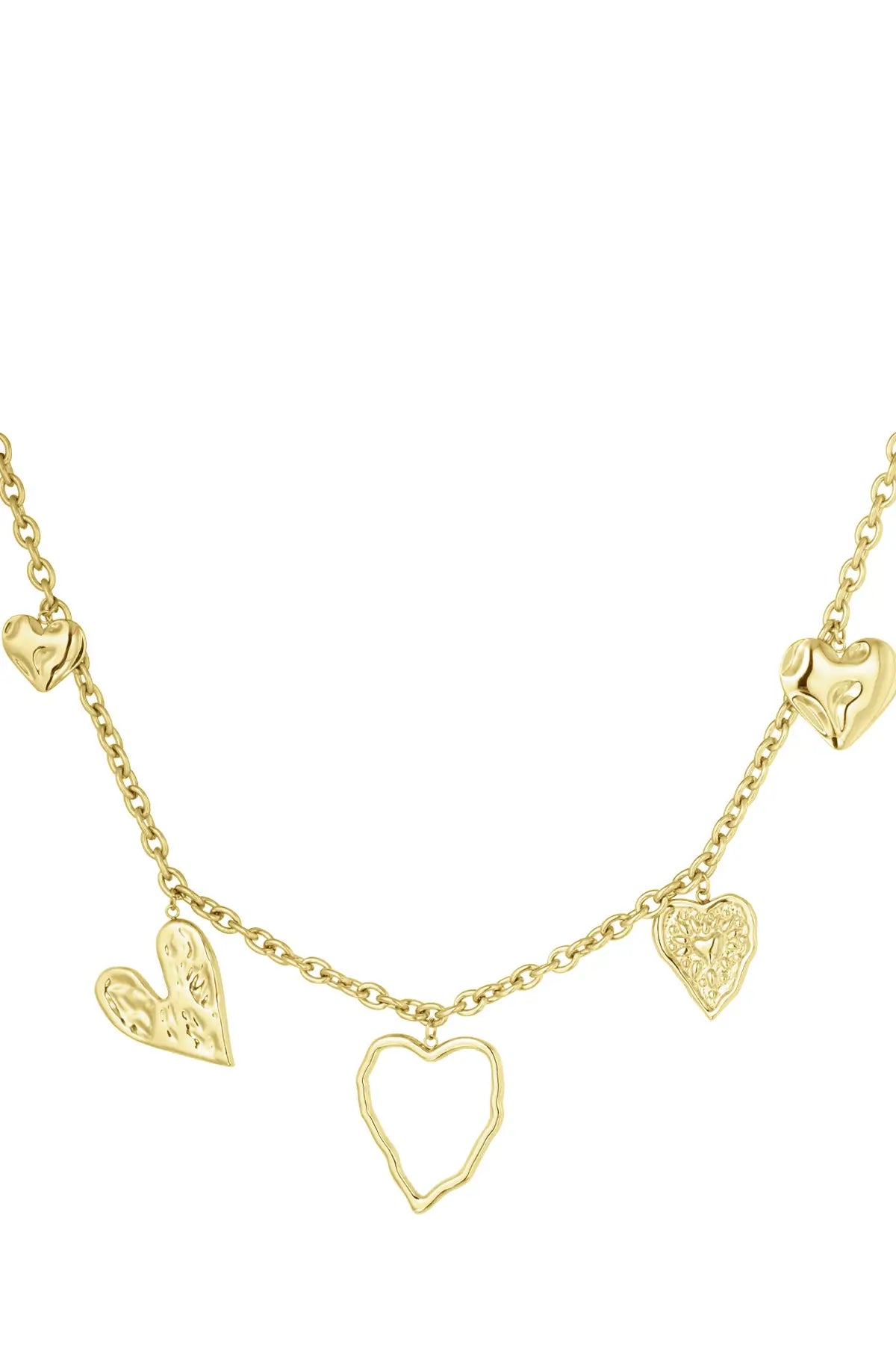 Heartful Statement Ketting Goud