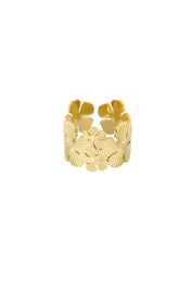 Statement Ring Bloem Goud