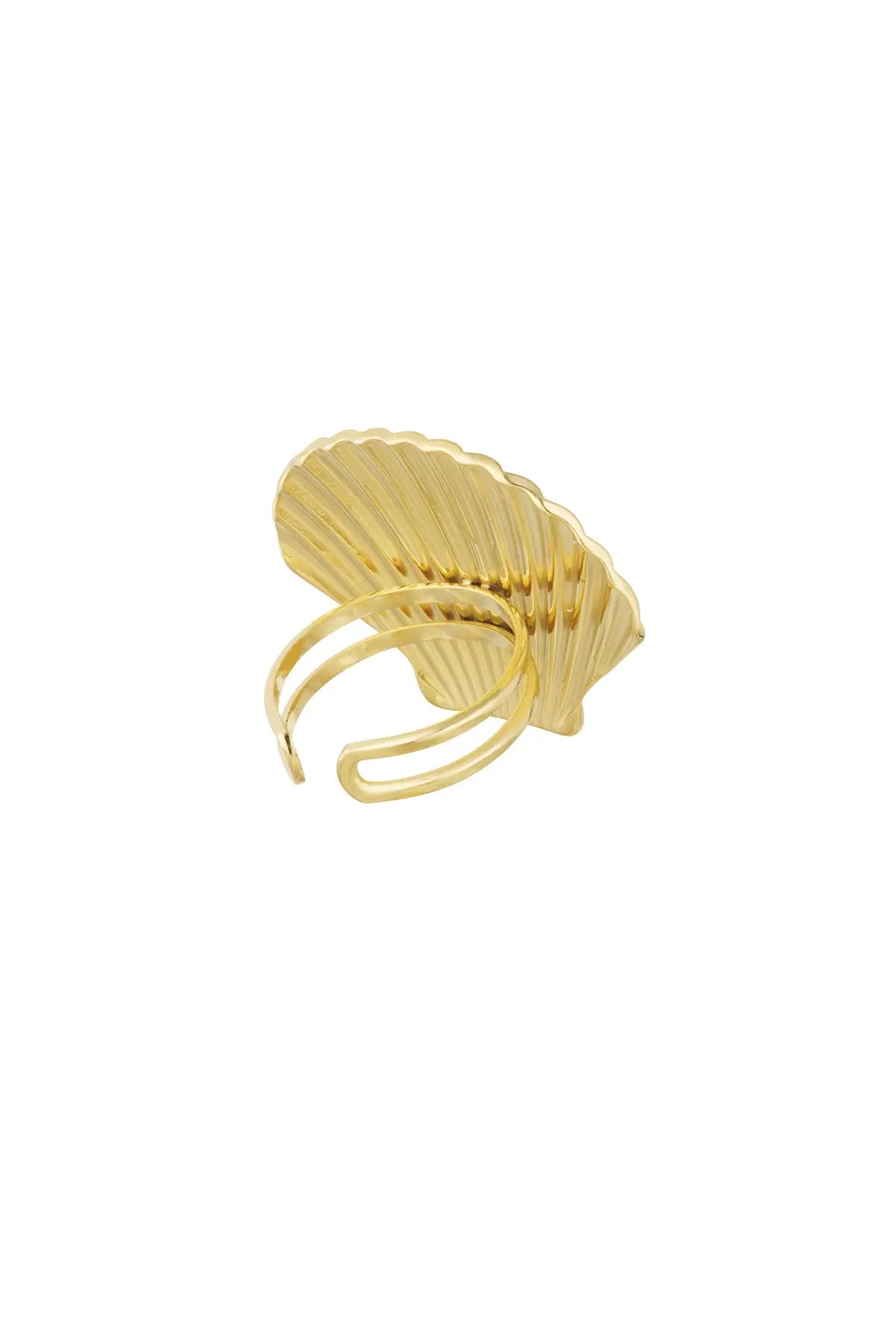 Shell Statement Ring Goud