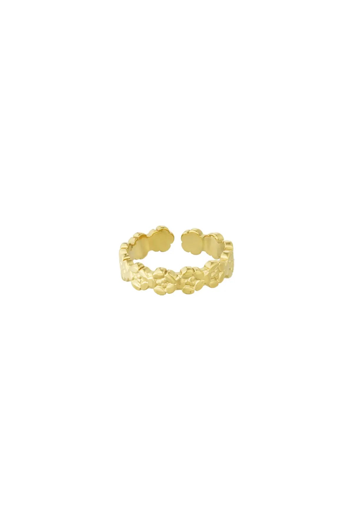 Ring Shimmer Flower Goud