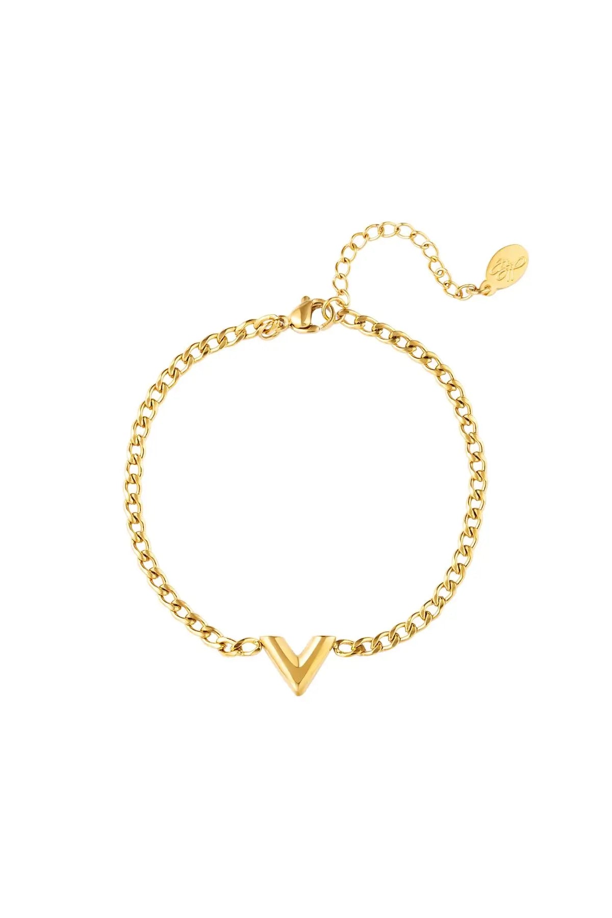 Armband Letter V Goud