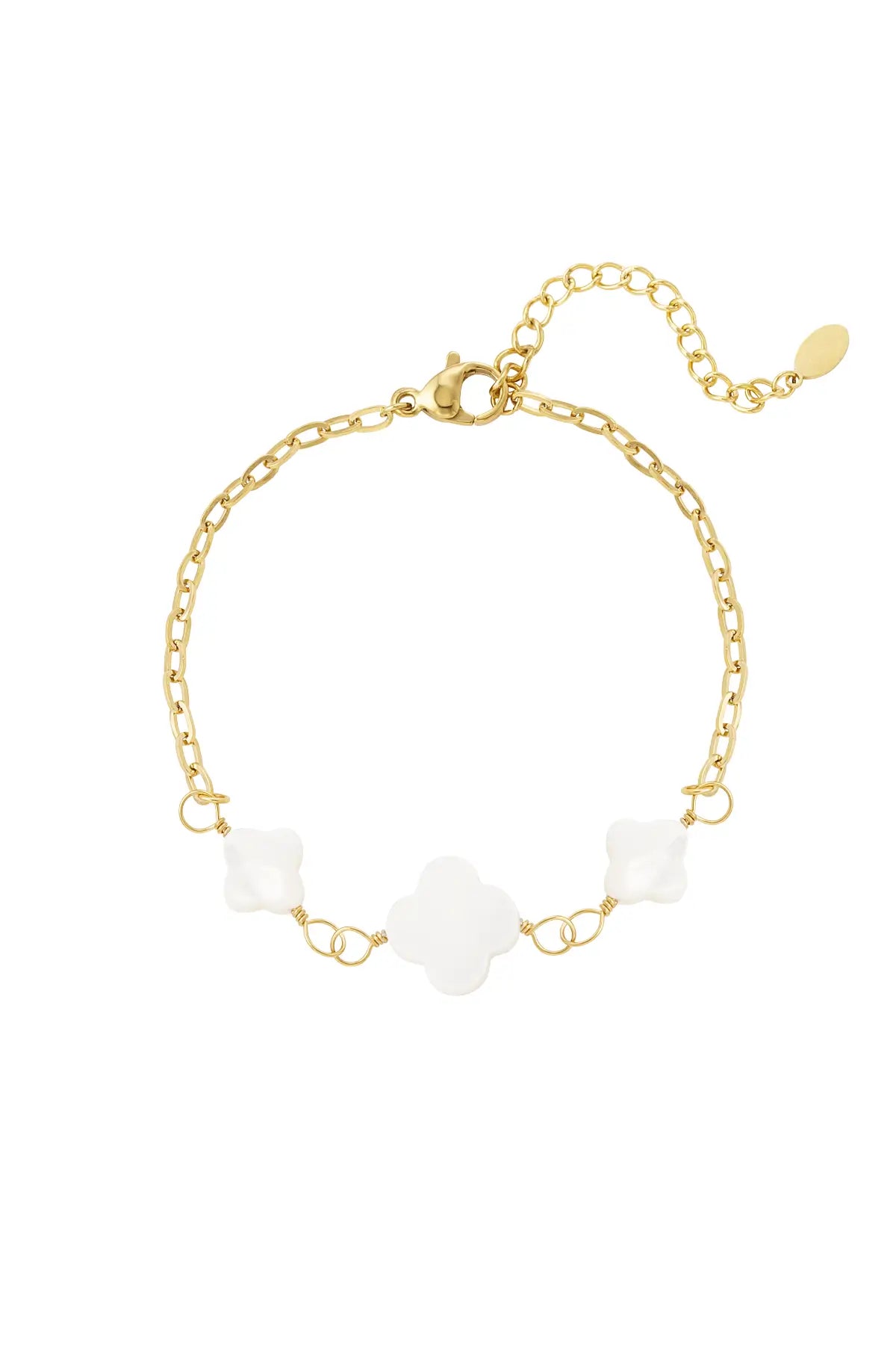 Armband Met Klavertjes Goud