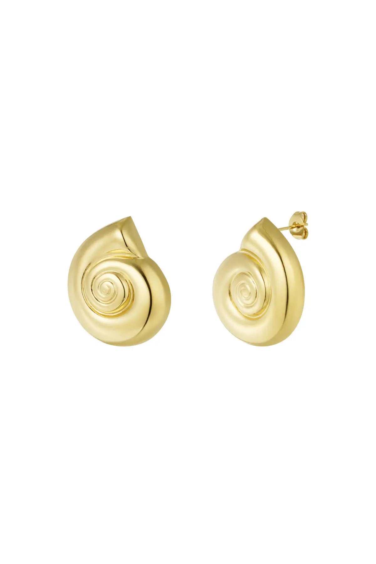 Oorbellen Swirly Shell Goud