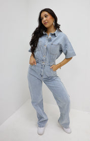 Denim Jumpsuit Blauw