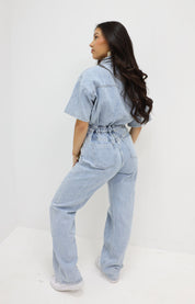 Denim Jumpsuit Blauw