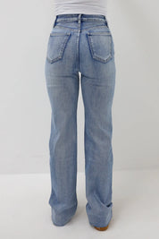 Wide Leg Stretch Jeans Blauw 2698