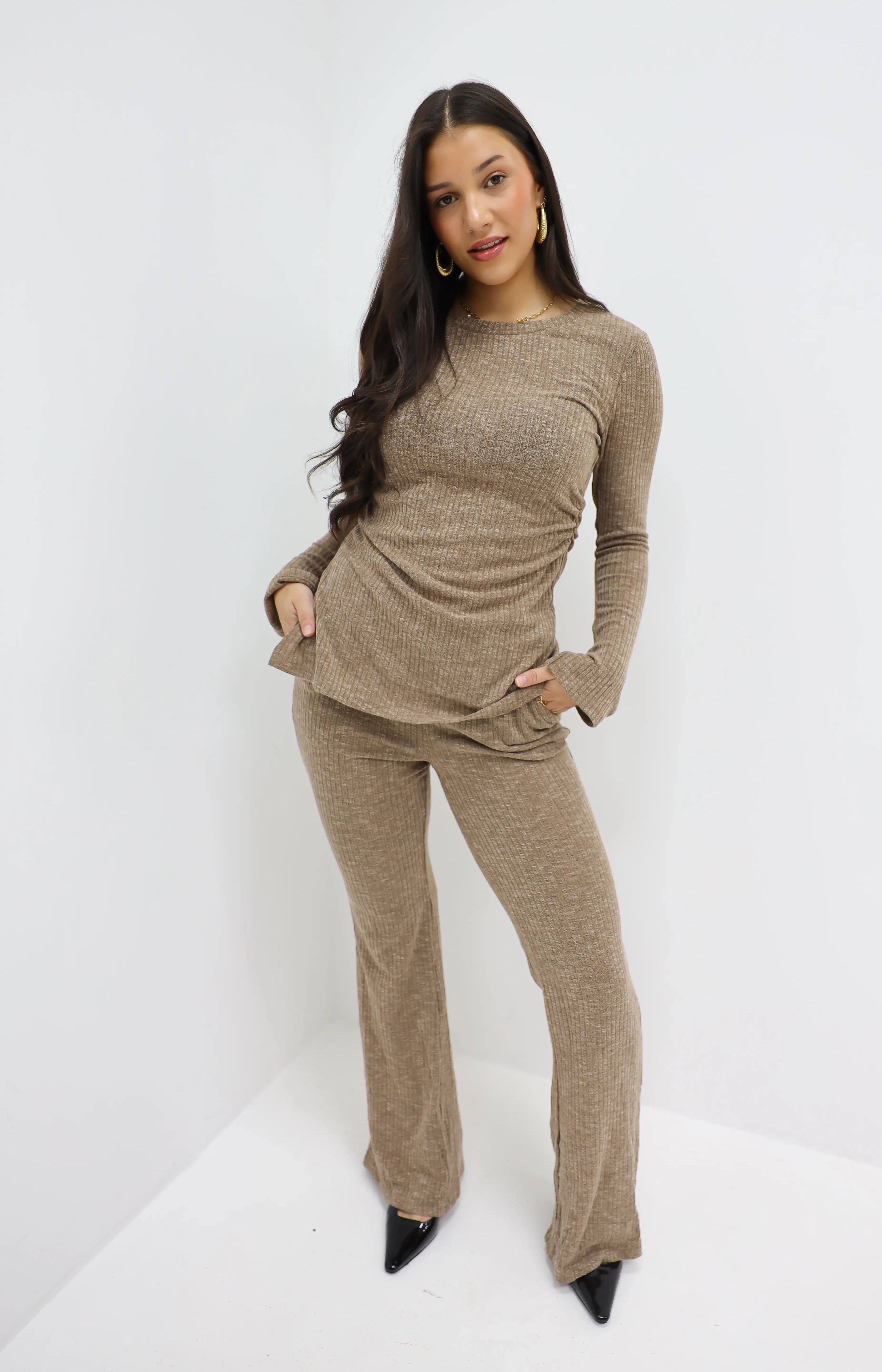 Basic Broek Taupe