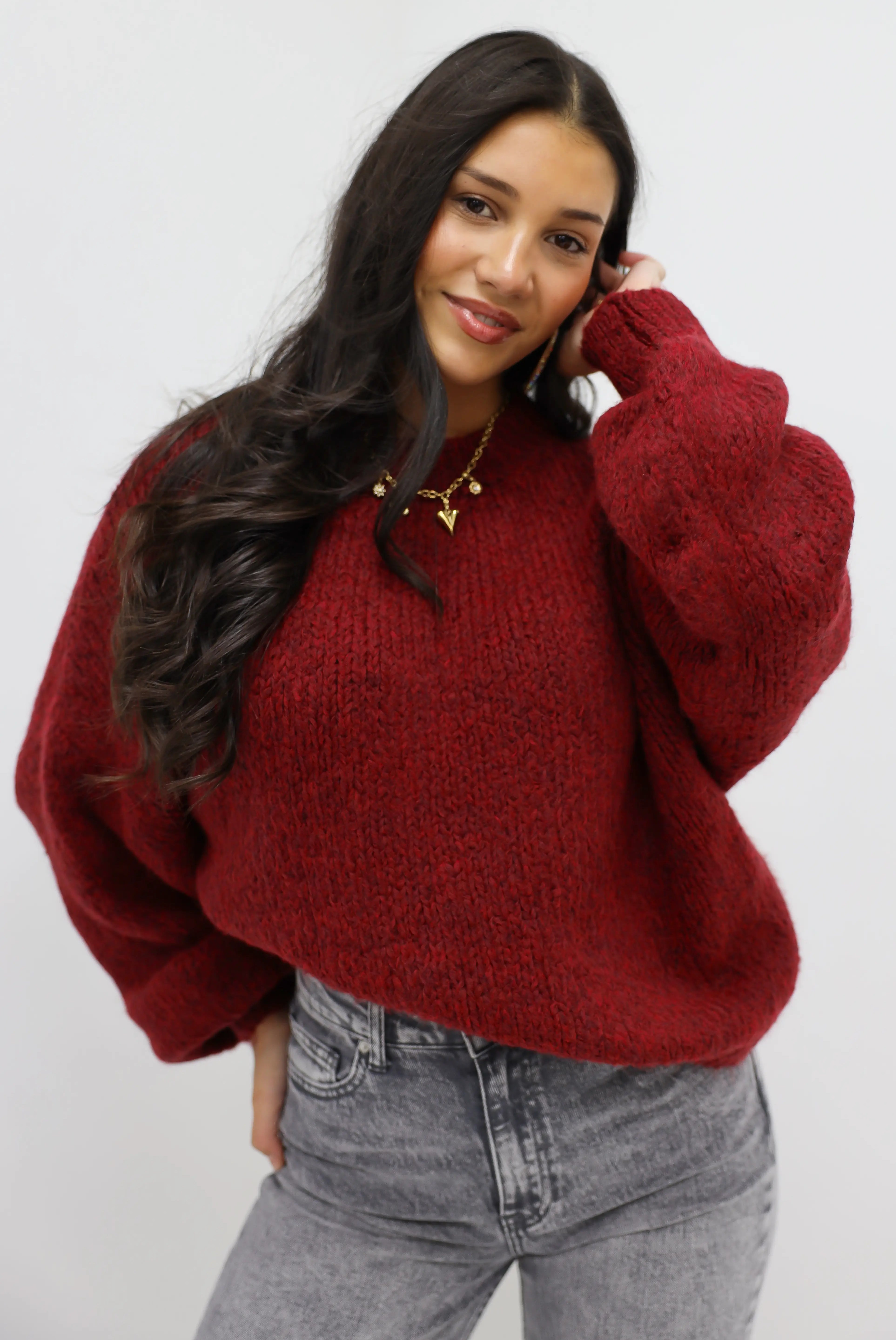 Oversized Liva Trui Bordeaux