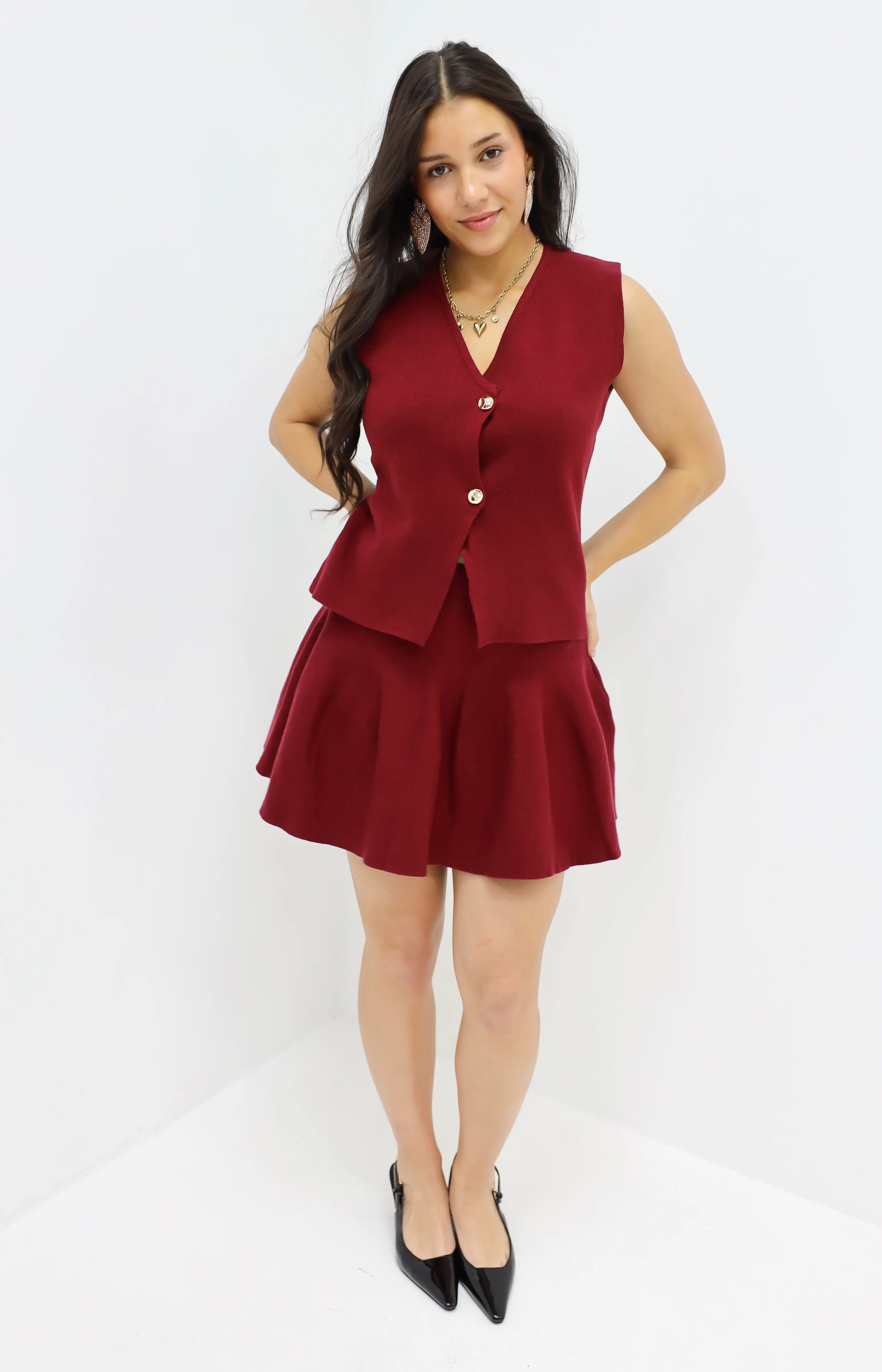 Mini Rok Bordeaux