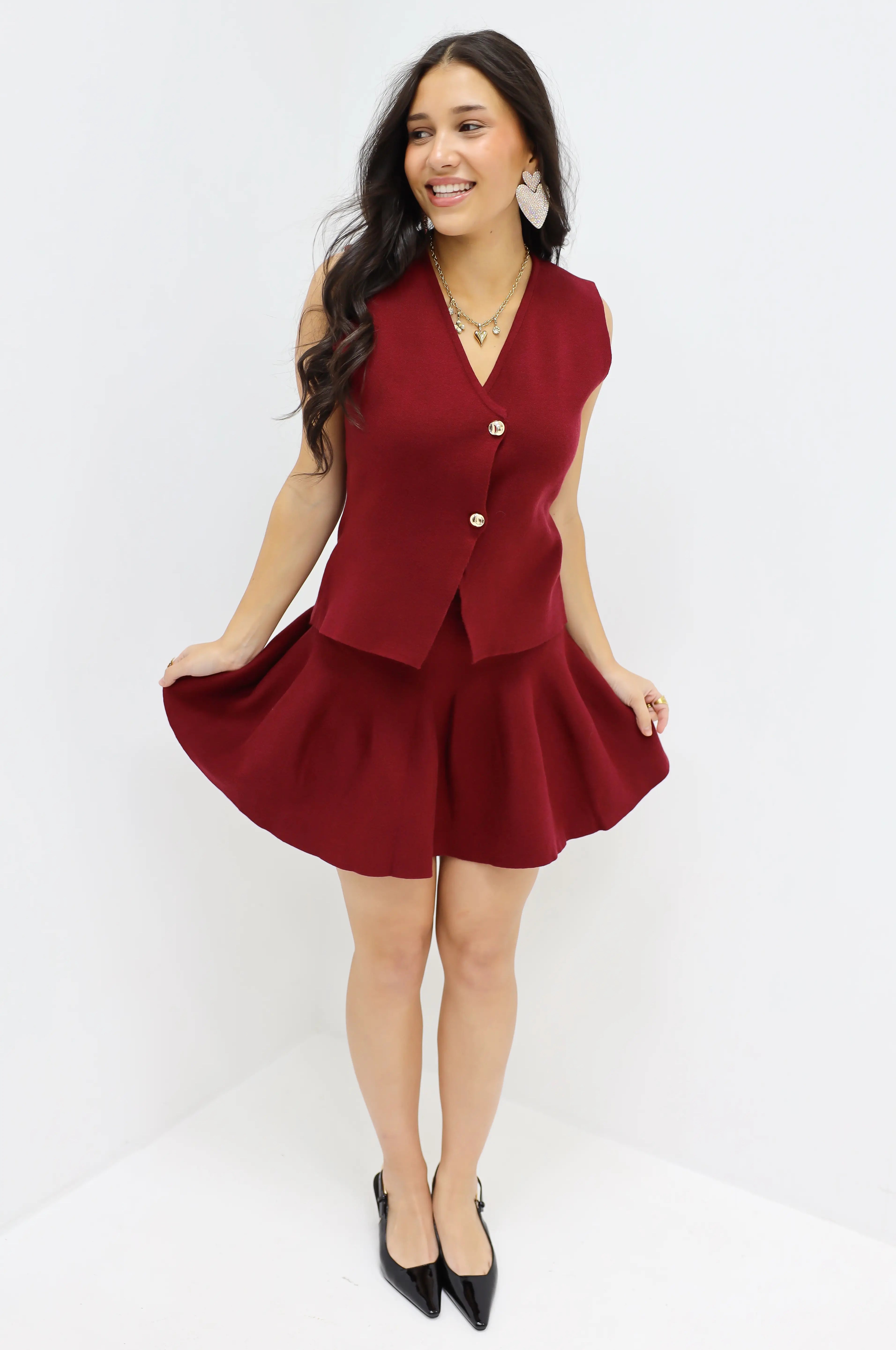 Mini Rok Bordeaux