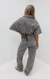 Denim Jumpsuit Grijs