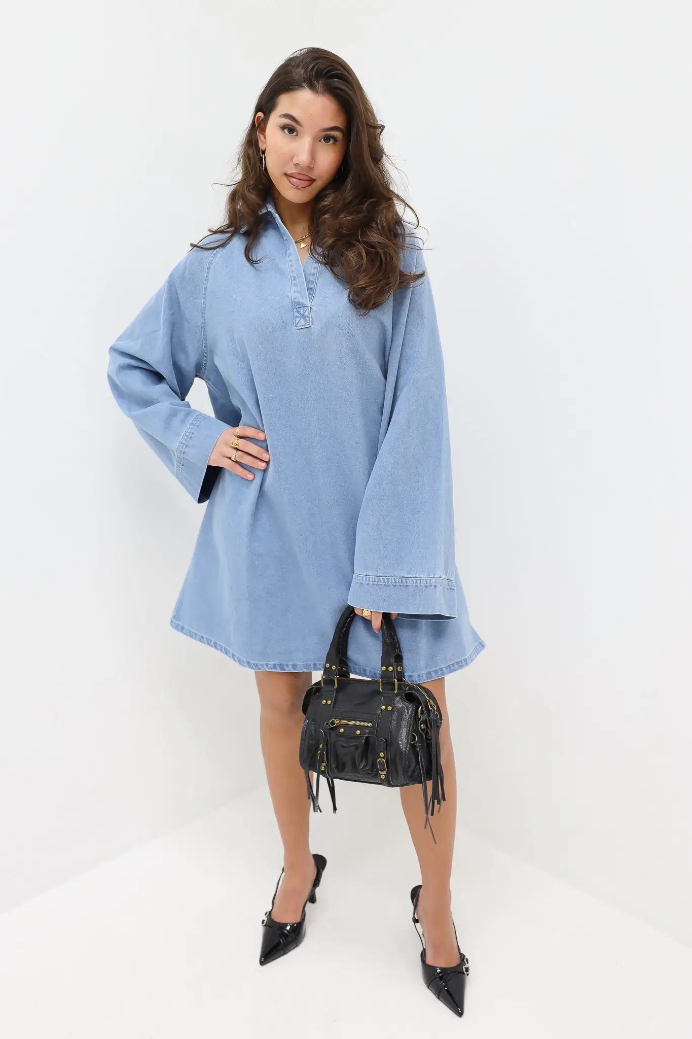 Denim Jurk Blauw