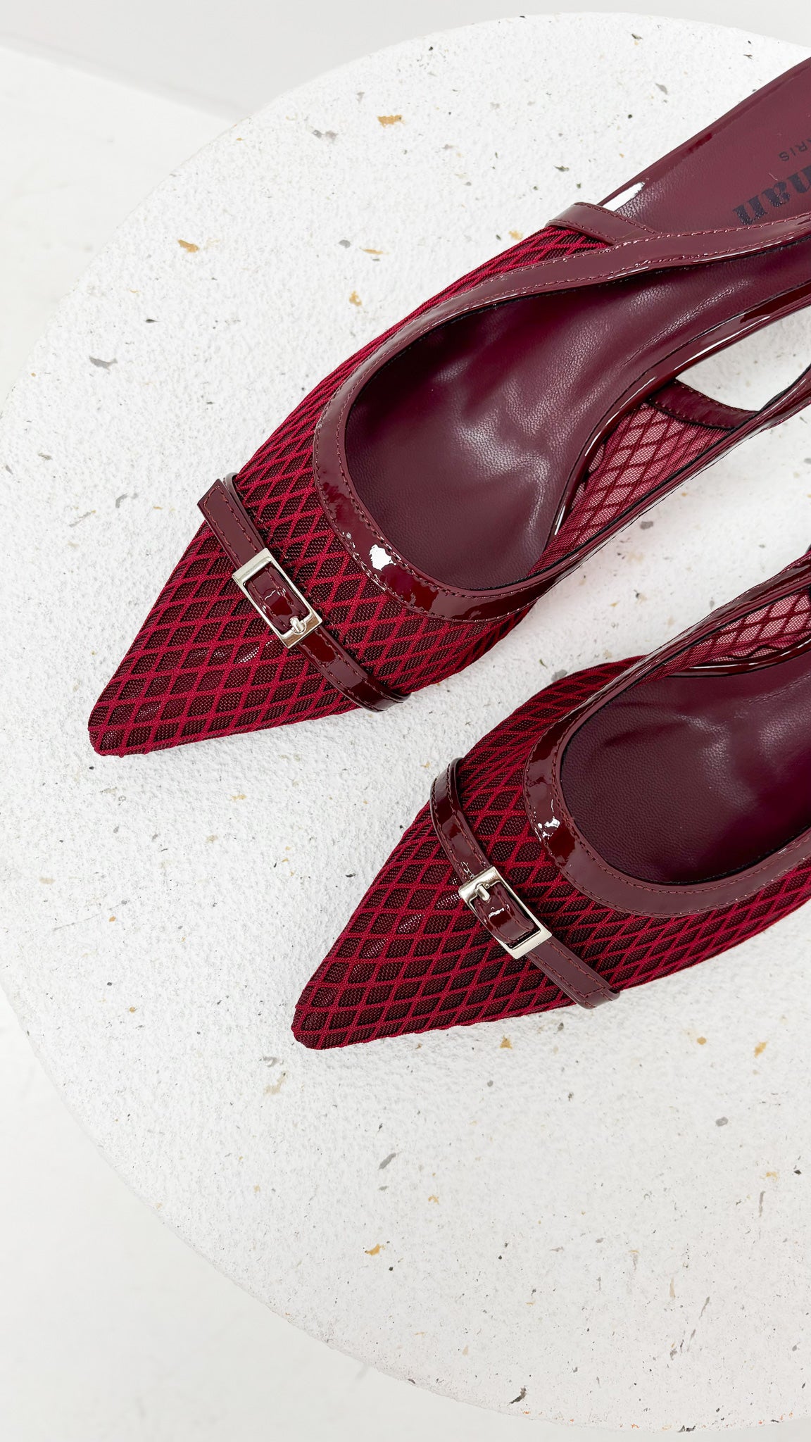 Mesh Slingbacks Hakken Bordeaux