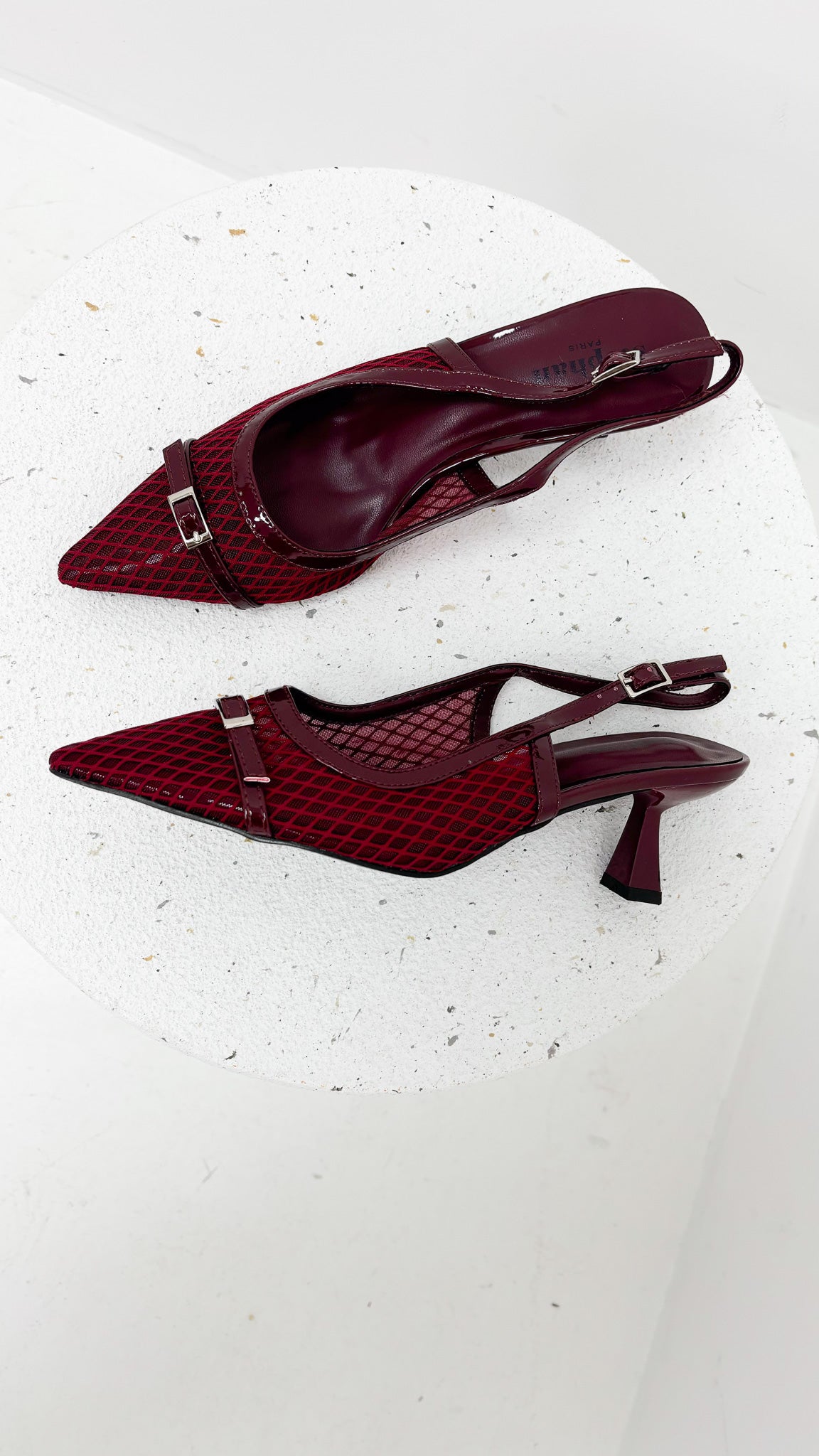 Mesh Slingbacks Hakken Bordeaux