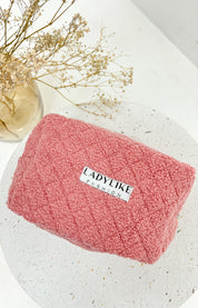 Bouclé Make-up Tasje Roze