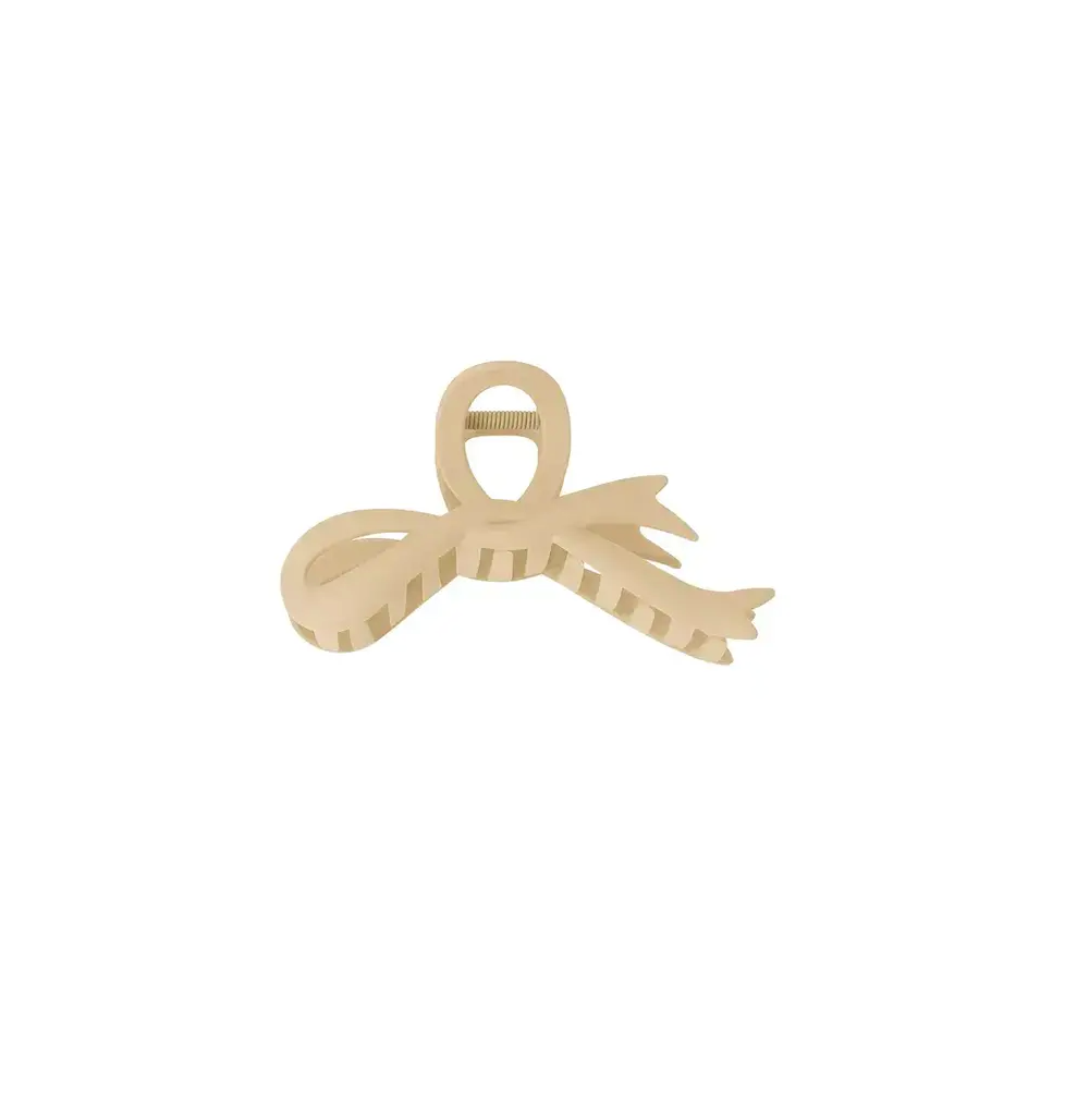 Bow Hair Clip Sand